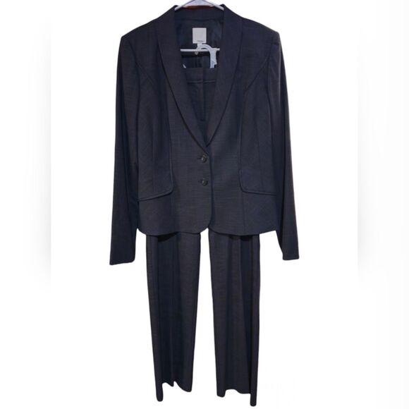 Halogen Suit Set Womens Size 10 2-Piece Career Blazer Jacket Size 6 Pants Grey - Picture 1 of 4